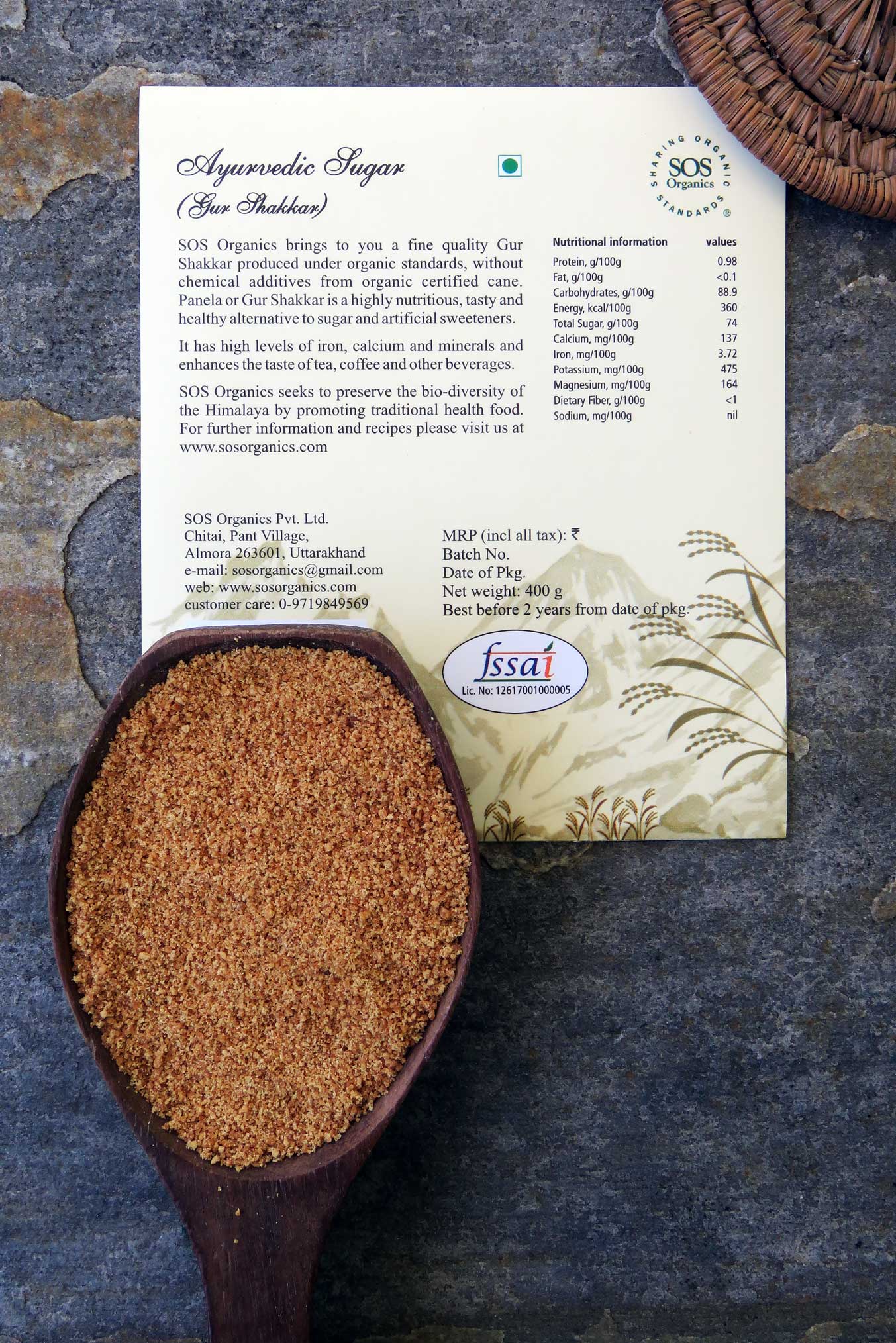 Ayurvedi-Sugar-Back-(Yellow-Label) Ayurvedic Sugar - Gur Shakkar