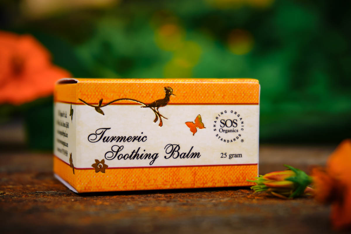 Himalayan Turmeric-Turmeric Soothing Balm Crafted with the potent properties of turmeric, this balm offers natural relief for sore muscles, joint discomfort, and skin irritations. Harnessing the anti-inflammatory and antioxidant benefits of turmeric, our soothing balm provides gentle comfort for aches and pains. Whether you lead an active lifestyle or seek relief from daily stress, our Turmeric Soothing Balm is the perfect solution.